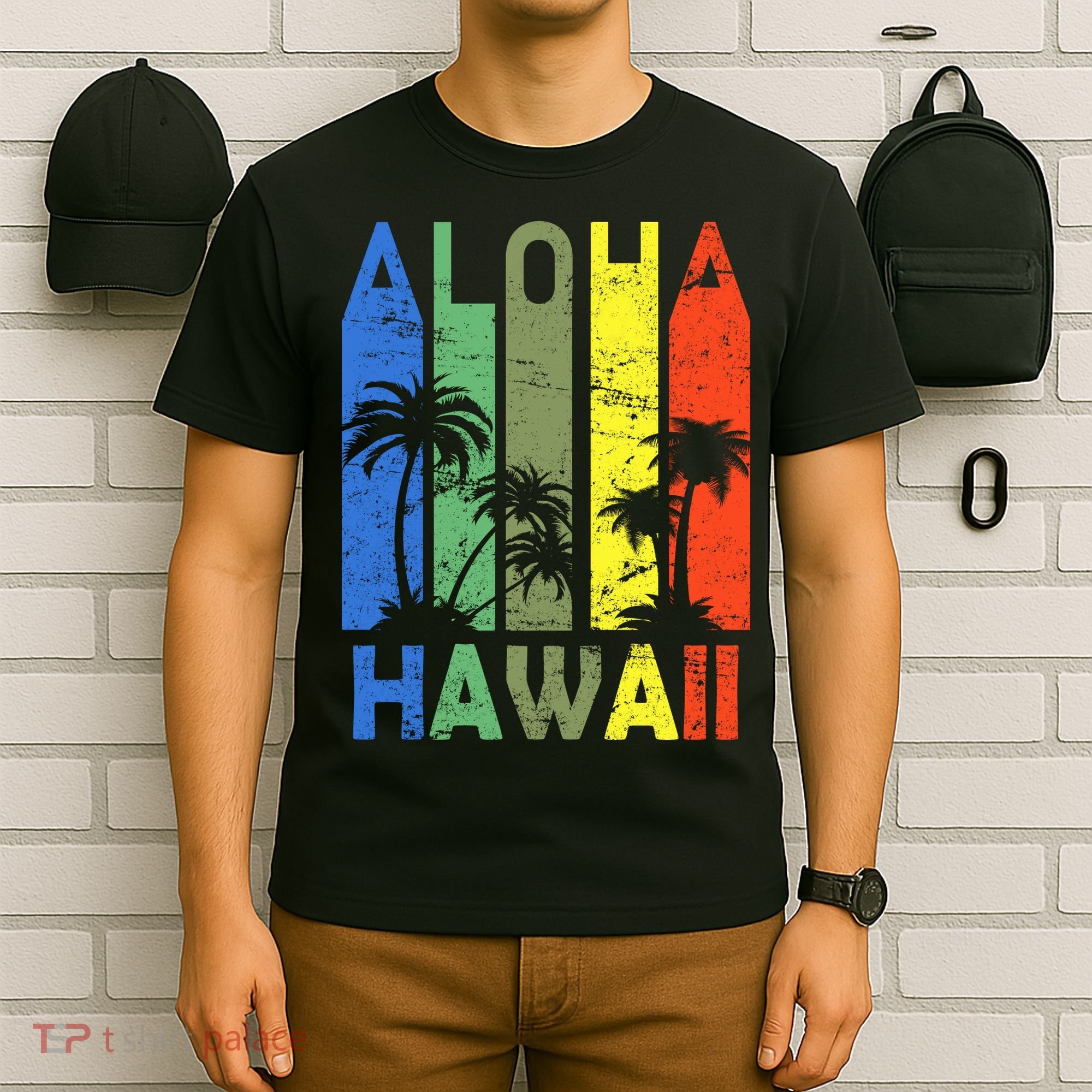Retro Aloha Hawaii Logo T-Shirt