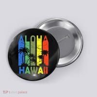 Retro Aloha Hawaii Logo Button thumb 0