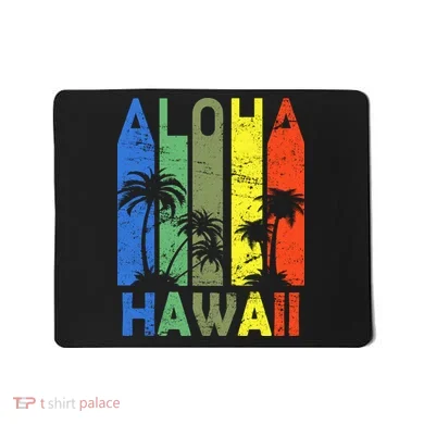 Retro Aloha Hawaii Logo Mousepad