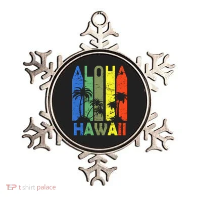 Retro Aloha Hawaii Logo Ornament
