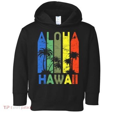 Retro Aloha Hawaii Logo Toddler Hoodie