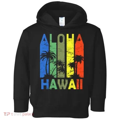 Retro Aloha Hawaii Logo Toddler Hoodie