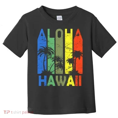 Retro Aloha Hawaii Logo Toddler T-Shirt