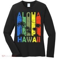 Retro Aloha Hawaii Logo Women's Long Sleeve Shirt thumb 0