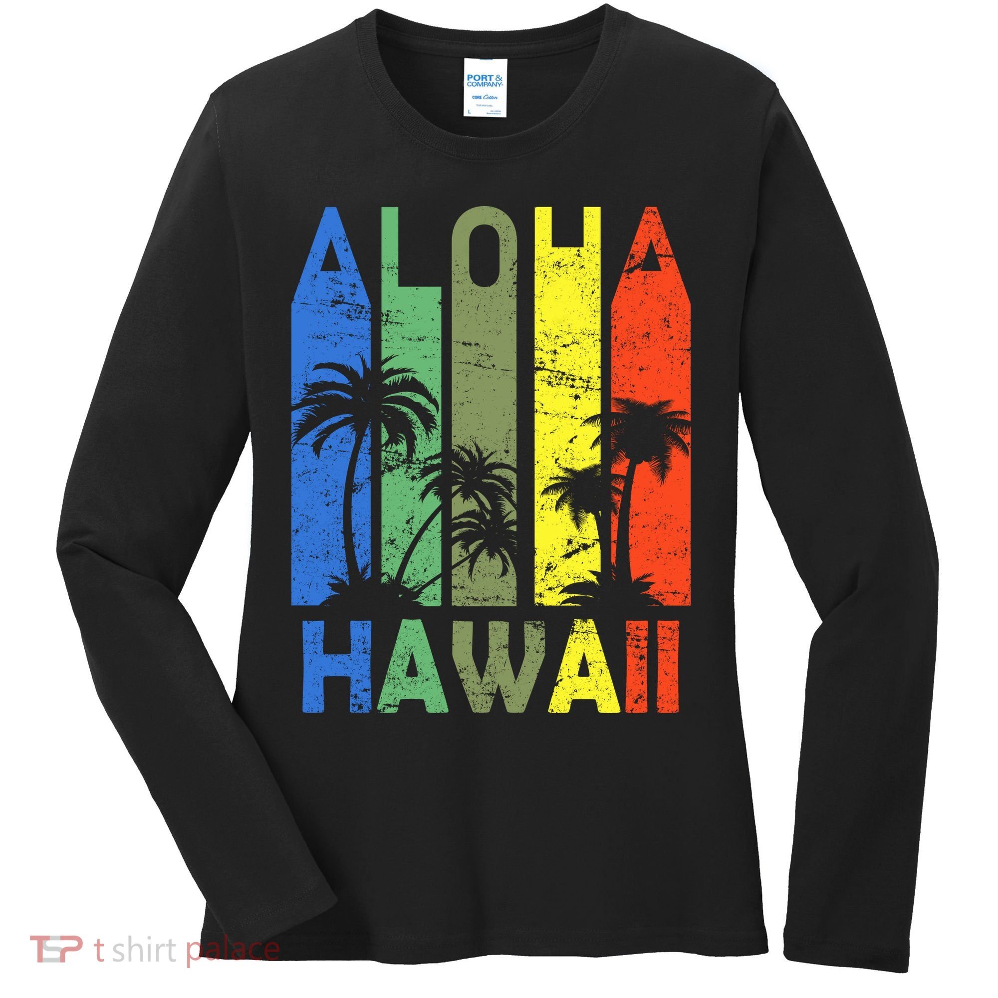 Retro Aloha Hawaii Logo Women's Long Sleeve Shirt