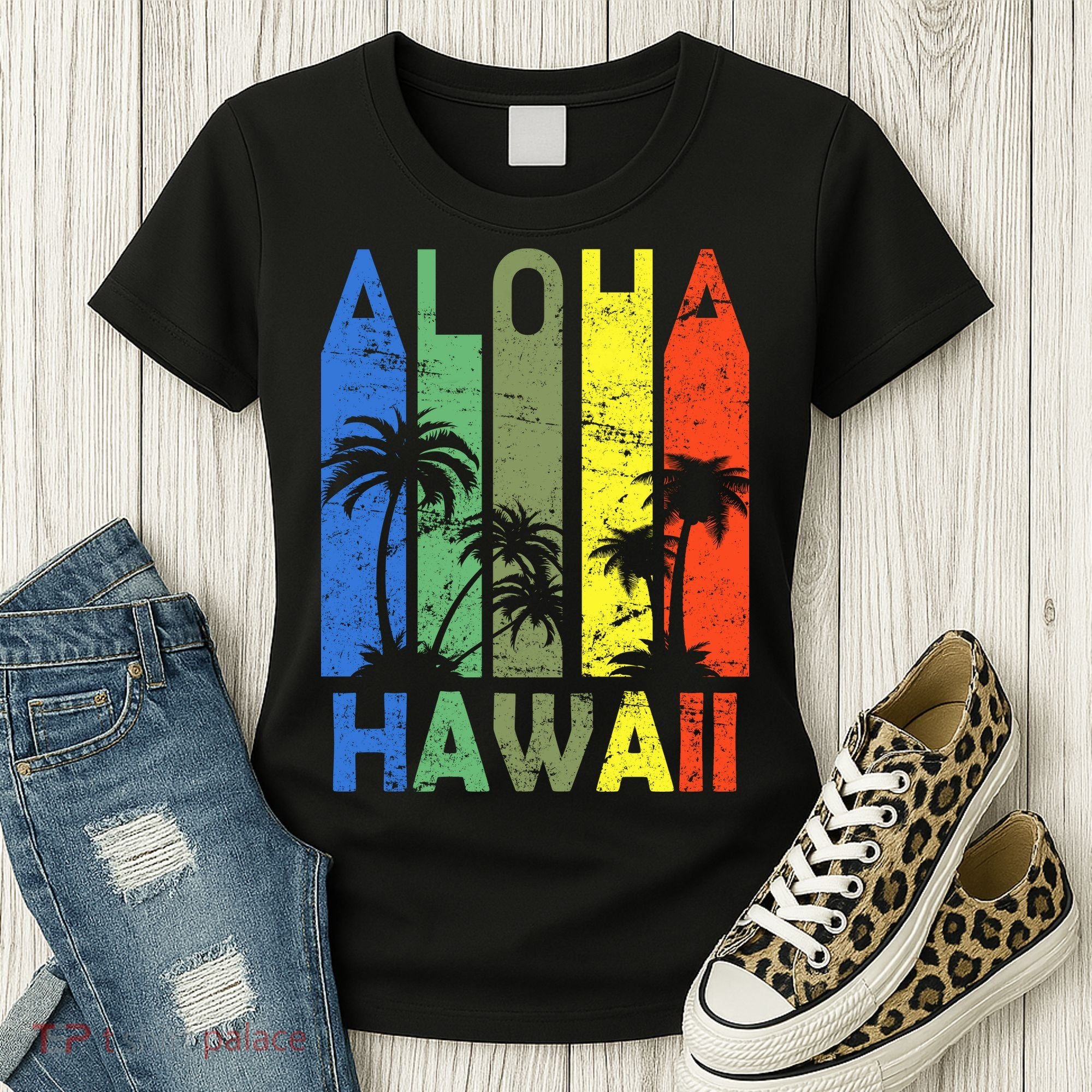Retro Aloha Hawaii Logo Women's T-Shirt
