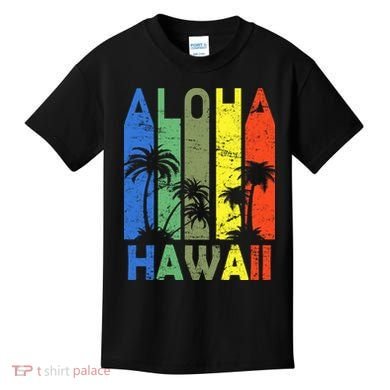 Retro Aloha Hawaii Logo Kids T-Shirt