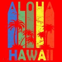 Retro Aloha Hawaii Logo Santa Hat thumb 1