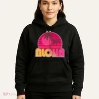 Retro Aloha Summer Fun Pink Logo Hoodie thumb 5