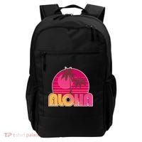 Retro Aloha Summer Fun Pink Logo Backpack thumb 0