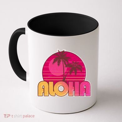 Retro Aloha Summer Fun Pink Logo Coffee Mug
