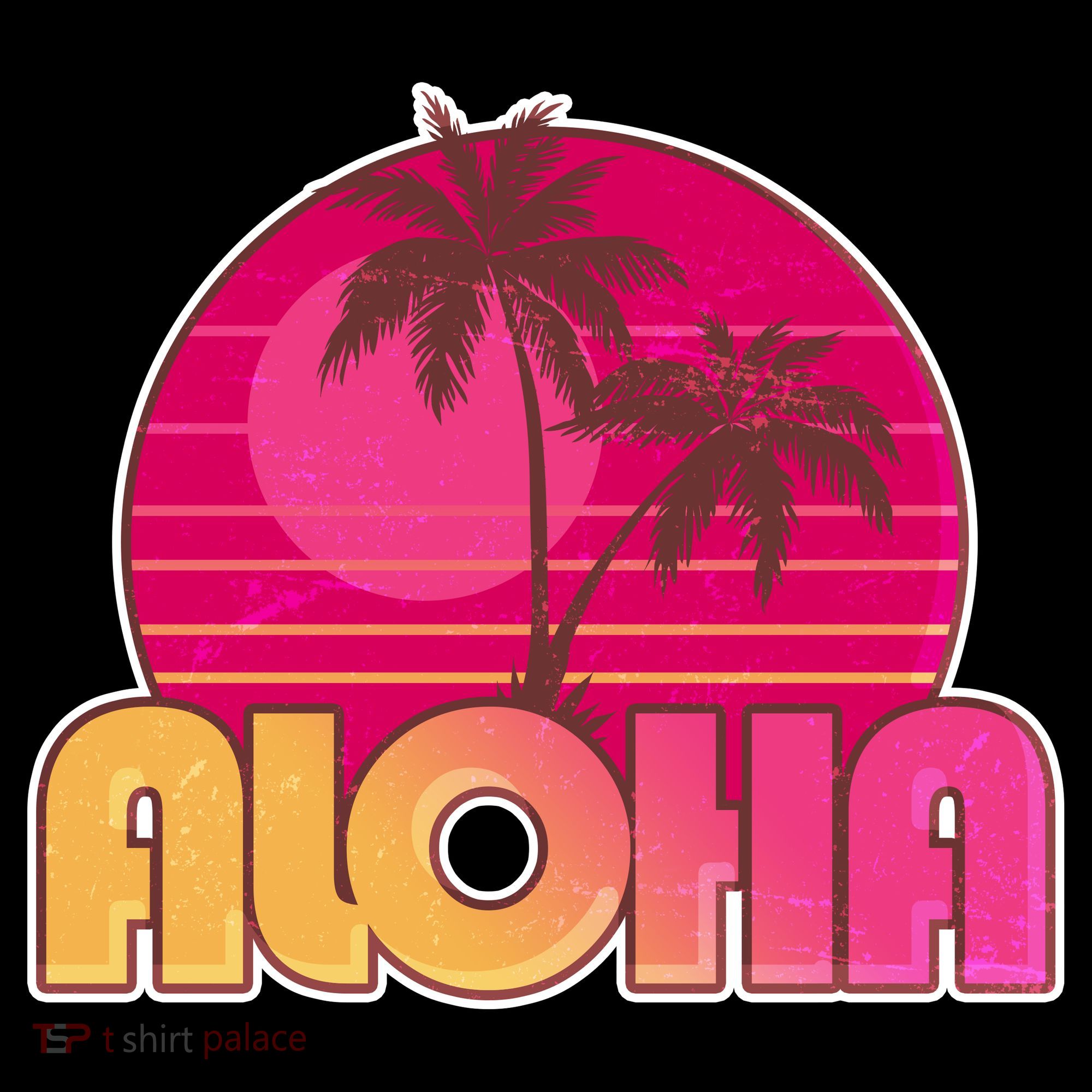 Retro Aloha Summer Fun Pink Logo Coffee Mug