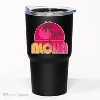 Retro Aloha Summer Fun Pink Logo Tumbler thumb 0