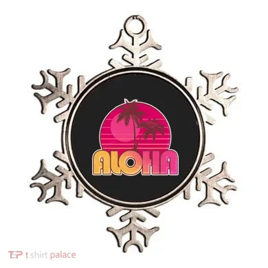 Retro Aloha Summer Fun Pink Logo Ornament