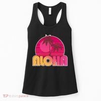 Retro Aloha Summer Fun Pink Logo Women's Tank Top thumb 0