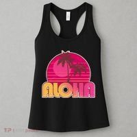 Retro Aloha Summer Fun Pink Logo Women's Tank Top thumb 3