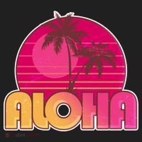Retro Aloha Summer Fun Pink Logo Hat thumb 2