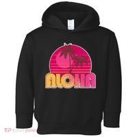 Retro Aloha Summer Fun Pink Logo Toddler Hoodie thumb 0