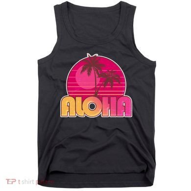 Retro Aloha Summer Fun Pink Logo Tank Top