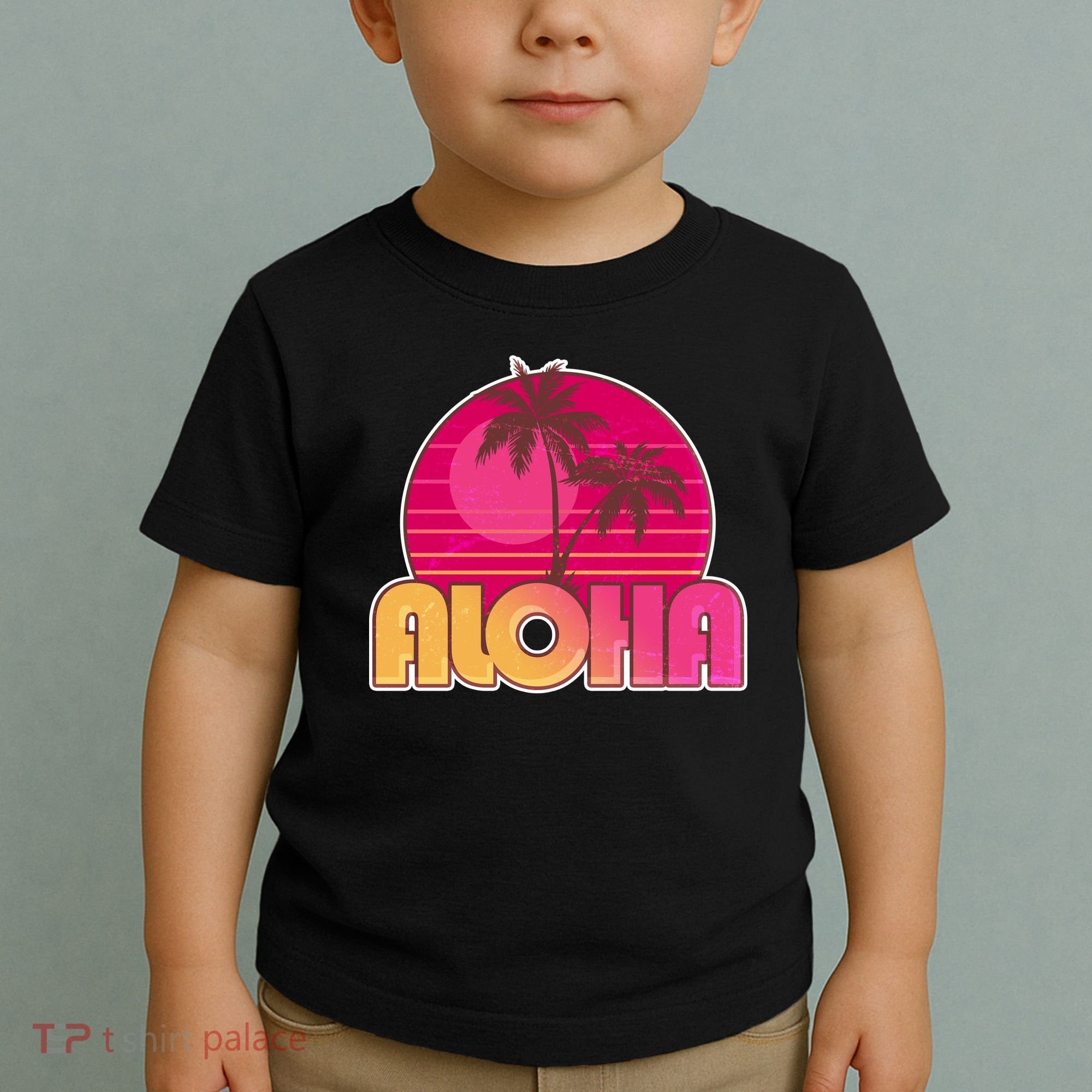 Retro Aloha Summer Fun Pink Logo Toddler T-Shirt