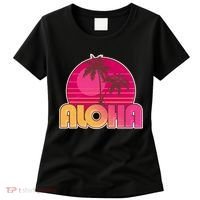 Retro Aloha Summer Fun Pink Logo Women's T-Shirt thumb 0