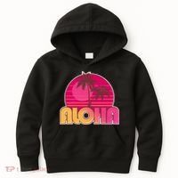 Retro Aloha Summer Fun Pink Logo Kids Hoodie thumb 0