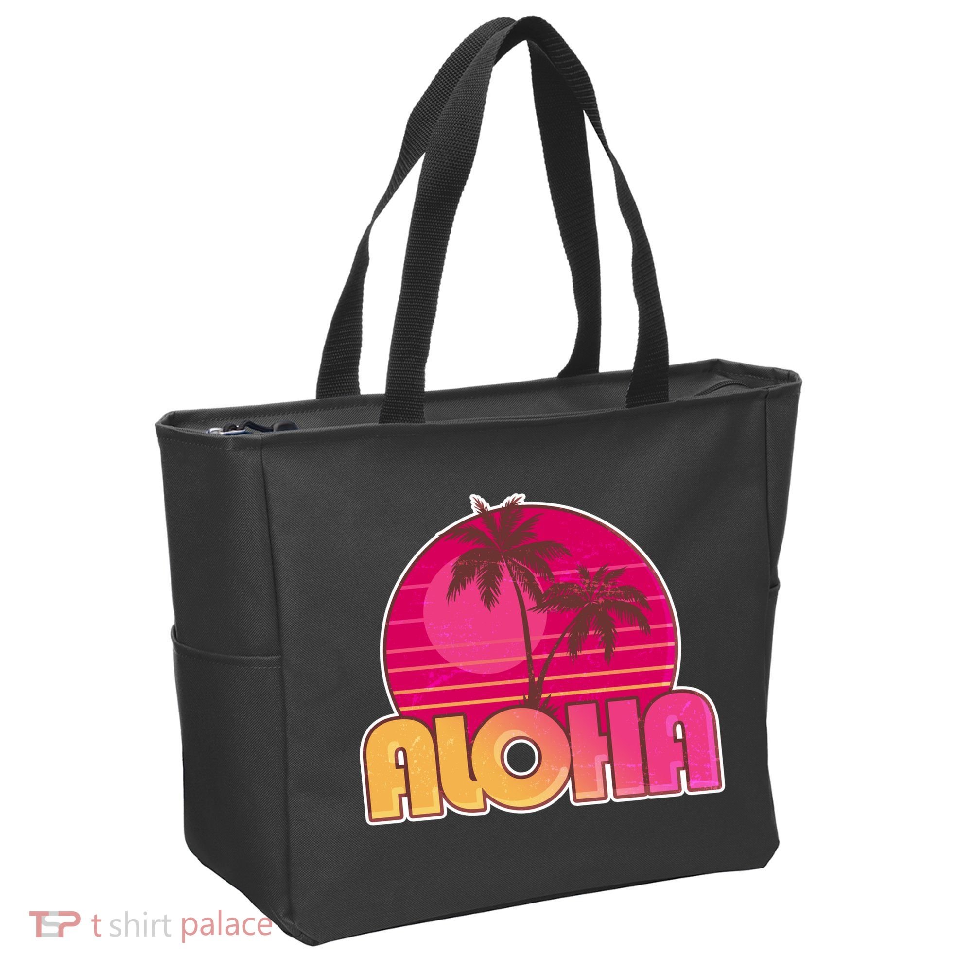 Retro Aloha Summer Fun Pink Logo Tote Bag