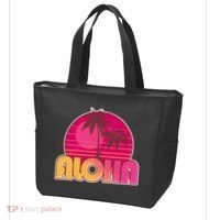 Retro Aloha Summer Fun Pink Logo Tote Bag thumb 3