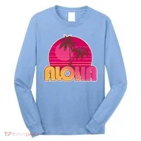 Retro Aloha Summer Fun Pink Logo Long Sleeve Shirt thumb 0
