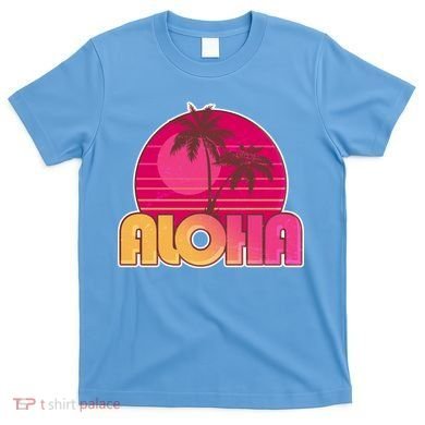 Retro Aloha Summer Fun Pink Logo T-Shirt