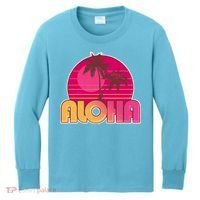 Retro Aloha Summer Fun Pink Logo Kids Long Sleeve Shirt thumb 0