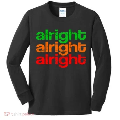 Retro Alright Logo Kids Long Sleeve Shirt