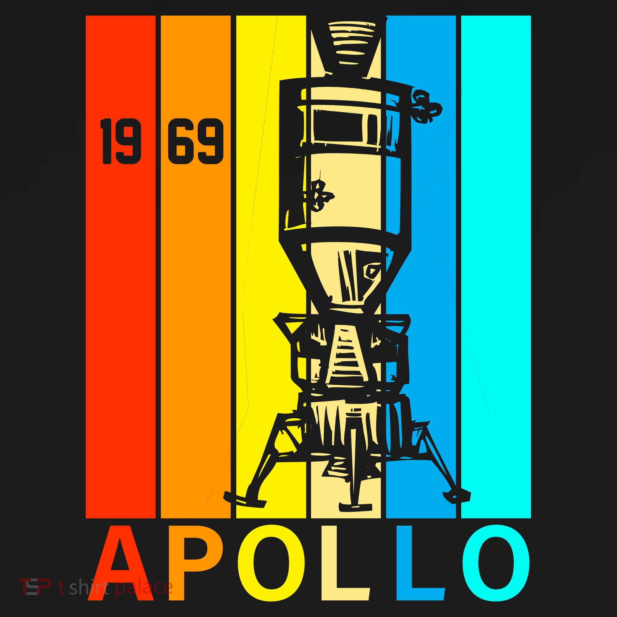 Retro Apollo 11 50th Anniversary 1969 USA-Made Doggie Bandana