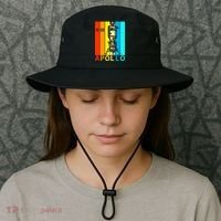 Retro Apollo 11 50th Anniversary 1969 Bucket Hat thumb 3