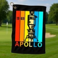 Retro Apollo 11 50th Anniversary 1969 Golf Towel thumb 1