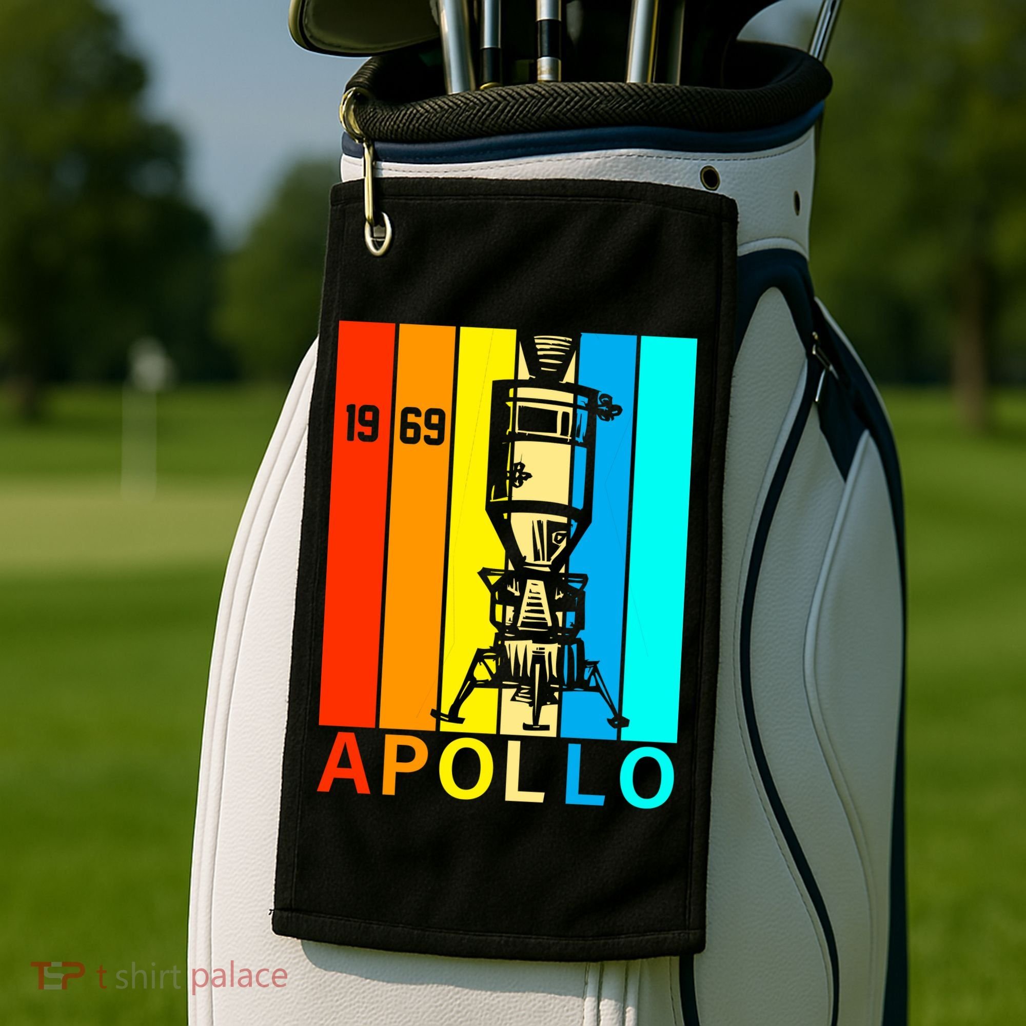 Retro Apollo 11 50th Anniversary 1969 Golf Towel
