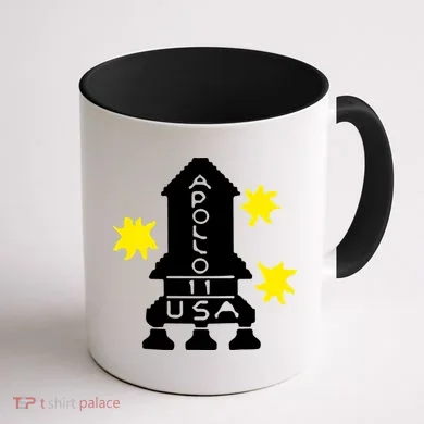 Retro Apollo 11 Spaceship Coffee Mug back