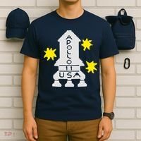 Retro Apollo 11 Spaceship T-Shirt thumb 6