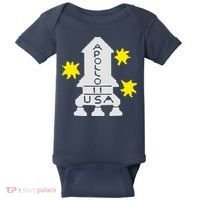 Retro Apollo 11 Spaceship Baby Bodysuit thumb 0