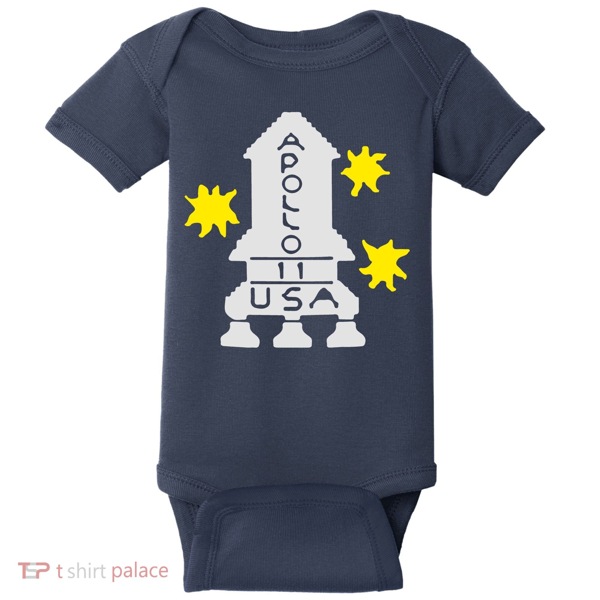 Retro Apollo 11 Spaceship Baby Bodysuit