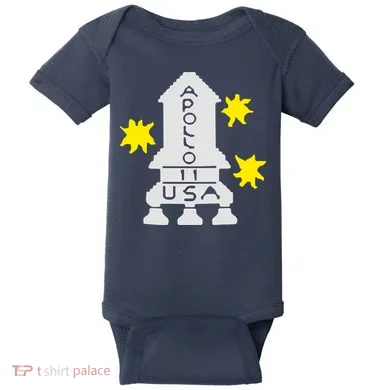 Retro Apollo 11 Spaceship Baby Bodysuit