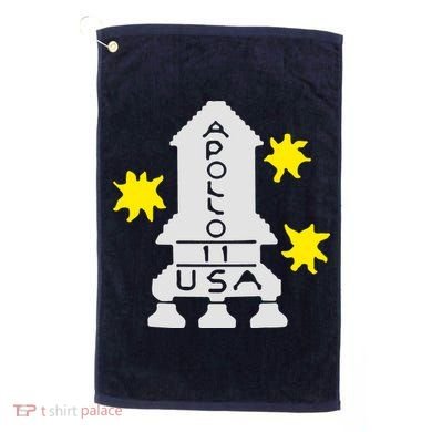Retro Apollo 11 Spaceship Golf Towel