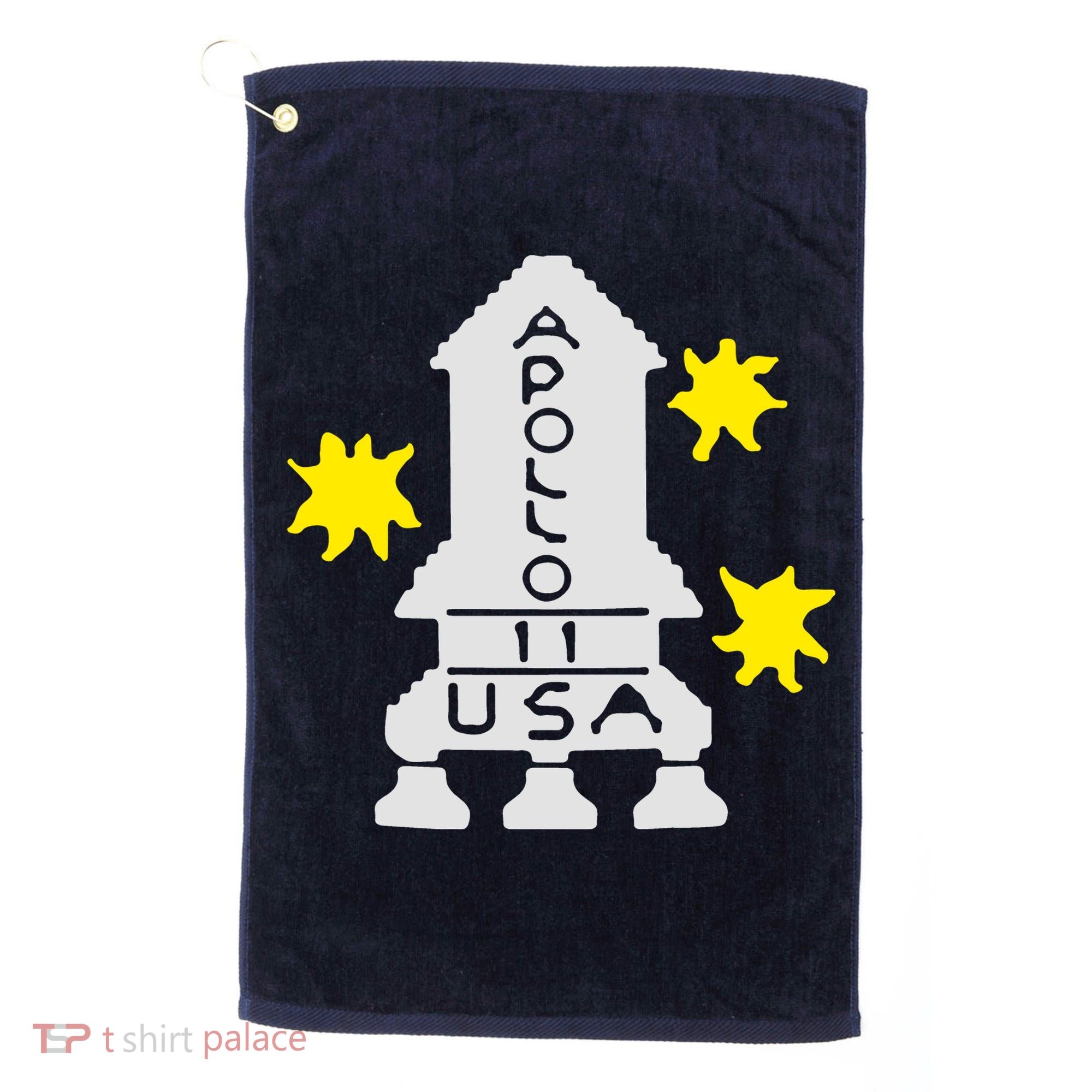 Retro Apollo 11 Spaceship Golf Towel