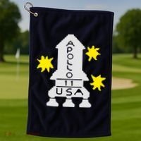 Retro Apollo 11 Spaceship Golf Towel thumb 1