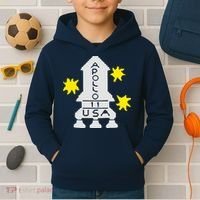 Retro Apollo 11 Spaceship Kids Hoodie thumb 2