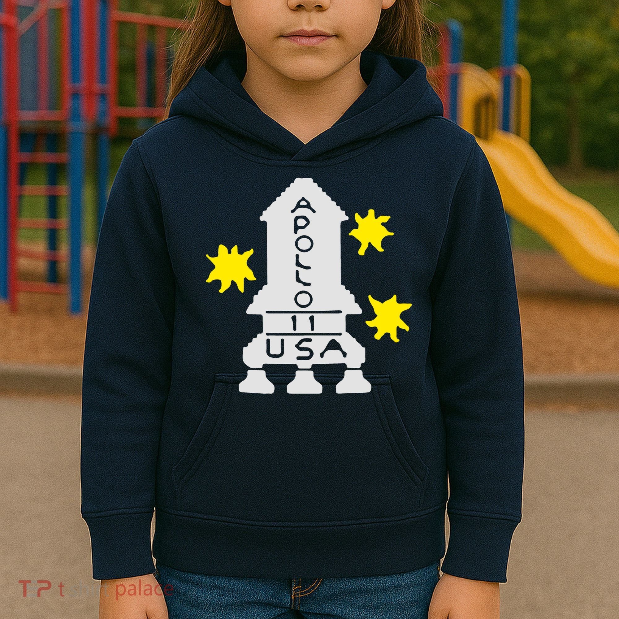 Retro Apollo 11 Spaceship Kids Hoodie