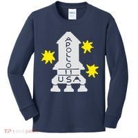 Retro Apollo 11 Spaceship Kids Long Sleeve Shirt thumb 0