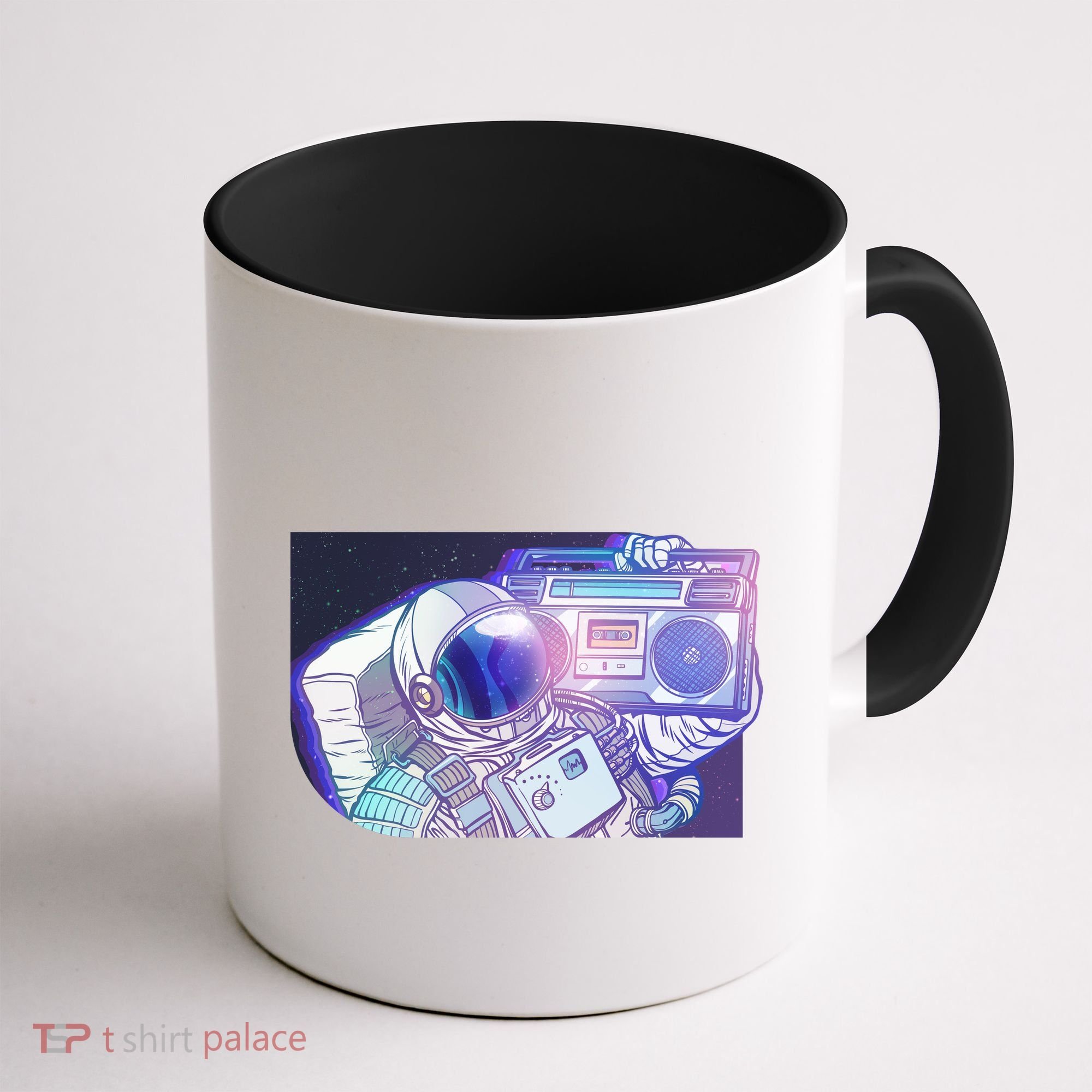 Retro Astronaut Galazy Boombox Coffee Mug