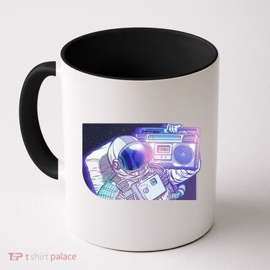 Retro Astronaut Galazy Boombox Coffee Mug