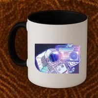 Retro Astronaut Galazy Boombox Coffee Mug thumb 2